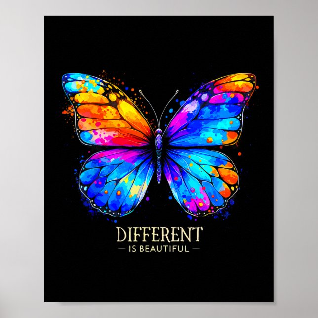 Affiche Sensibilisation à l'autisme Différent Est Beau Pap (Devant)