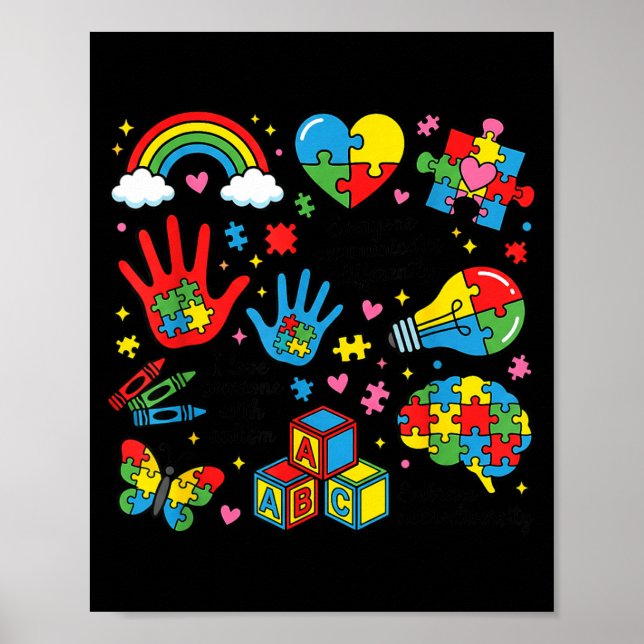 Affiche Sensibilisation à l'autisme Neurodiversité Sensibi (Devant)