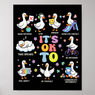 Affiche Sensibilisation à l'autisme Pour être différent Si