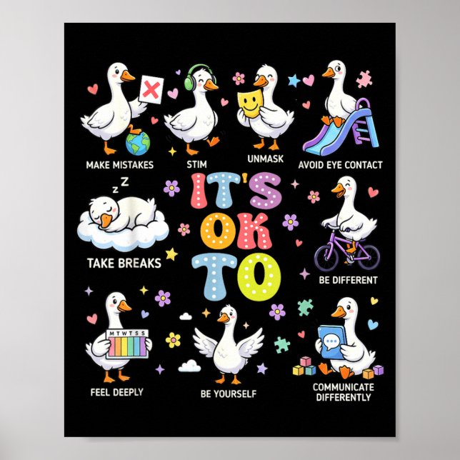 Affiche Sensibilisation à l'autisme Pour être différent Si (Devant)