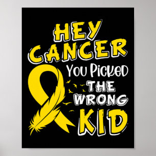 Affiche Sensibilisation à l'enfance au cancer Survivant Wr