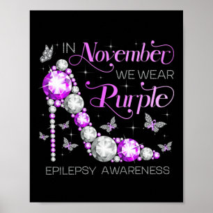 Affiche Sensibilisation à l'épilepsie En novembre nous por