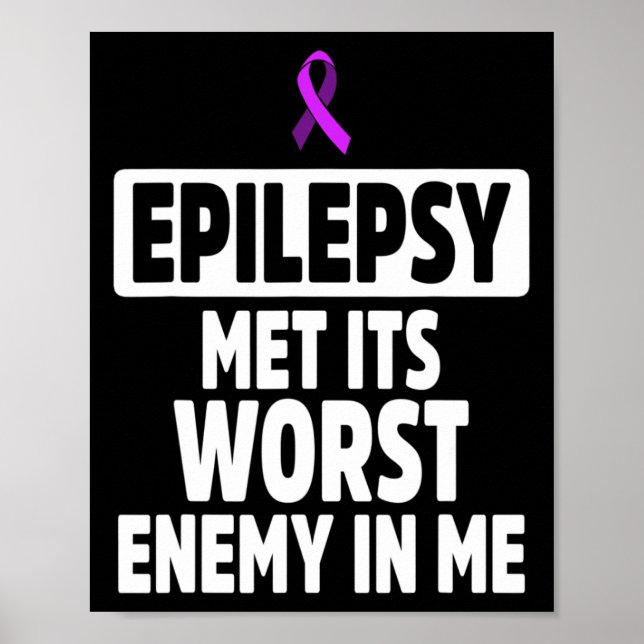 Affiche Sensibilisation à l'épilepsie Ennemi Epileptique G (Devant)