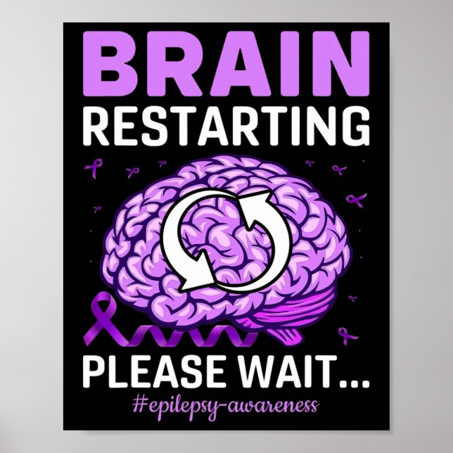Affiche Sensibilisation à l'épilepsie Funny Cerveau redéma (Devant)