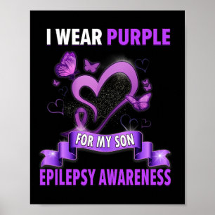 Affiche Sensibilisation à l'épilepsie Je porte du violet p