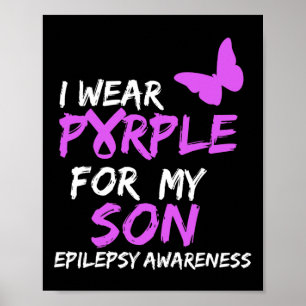 Affiche Sensibilisation à l'épilepsie Je porte le violet p