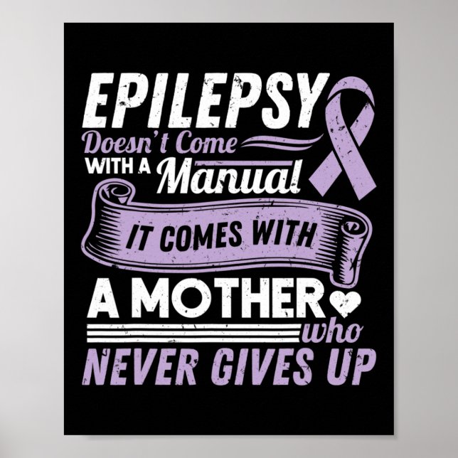 Affiche Sensibilisation à l'épilepsie Maman ne vient pas a (Devant)