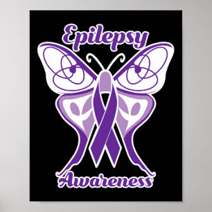 Affiche Sensibilisation à l'épilepsie Papillon de jour pou