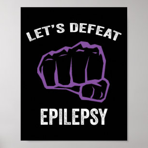 Affiche Sensibilisation à l'épilepsie Ruban pourpre - Épil