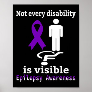 Affiche Sensibilisation à l'épilepsie Violet Ribbon Epilep