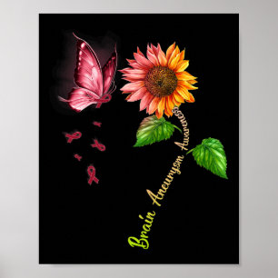 Affiche Sensibilisation à l'neurysme cérébral des papillon