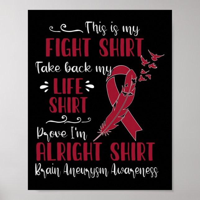 Affiche Sensibilisation à l'neurysme cérébral Mon combat (Devant)