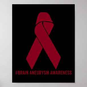Affiche Sensibilisation à l'neurysme cérébral Survivant