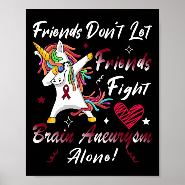 Affiche Sensibilisation à l'neurysme cérébral Unicorne Bur (Devant)