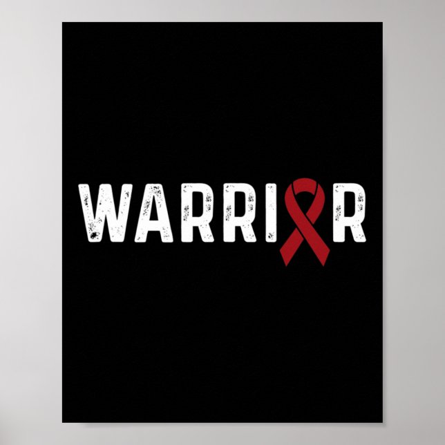 Affiche Sensibilisation à l'neurysme Guerrier du Ruban de  (Devant)