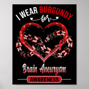 Affiche Sensibilisation à l'neurysme Je porte le coeur de