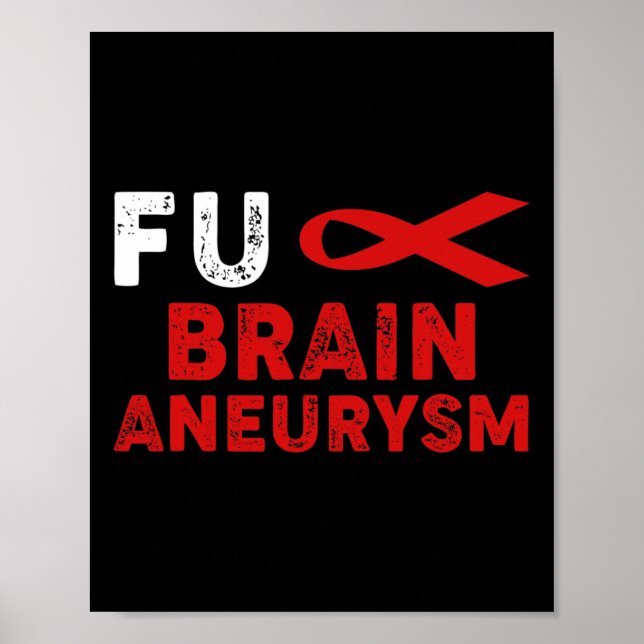 Affiche Sensibilisation à l'neurysme Soutien Survivant (Devant)