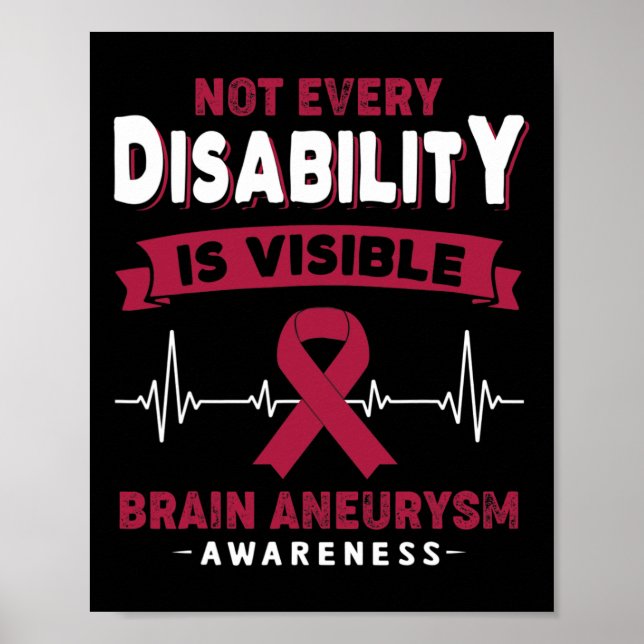 Affiche Sensibilisation à l'neurysme Tous les handicaps ne (Devant)