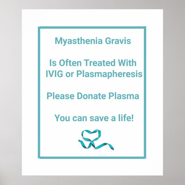 Affiche Sensibilisation à Myasthenia Gravis (Devant)