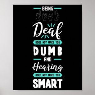 Affiche Sensibilisation Asl American Sign Language Perte a
