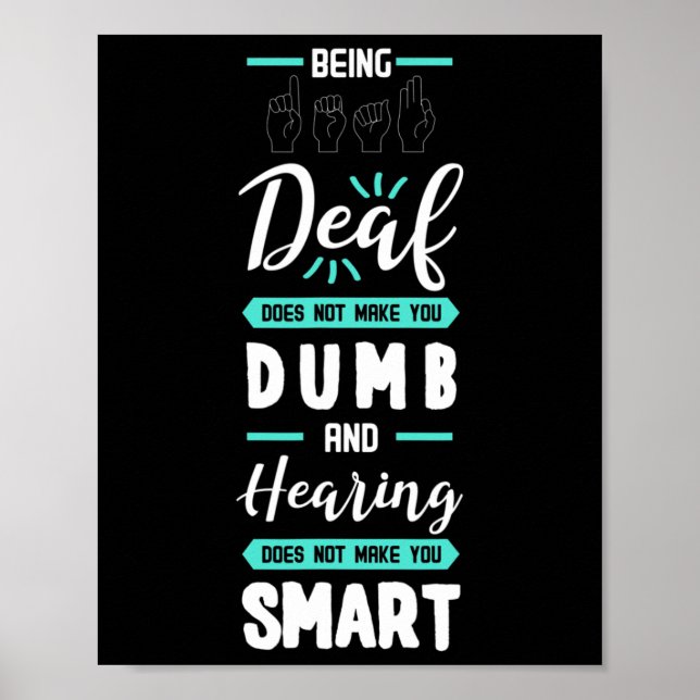 Affiche Sensibilisation Asl American Sign Language Perte a (Devant)