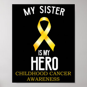 Affiche Sensibilisation au cancer de l'enfance Ma soeur es