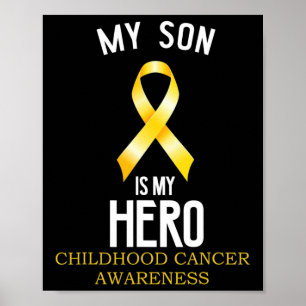 Affiche Sensibilisation au cancer de l'enfance Mon Fils es