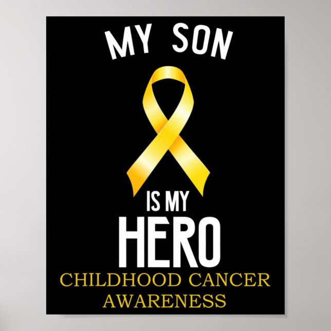 Affiche Sensibilisation au cancer de l'enfance Mon Fils es (Devant)
