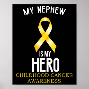 Affiche Sensibilisation au cancer de l'enfance Mon neveu e