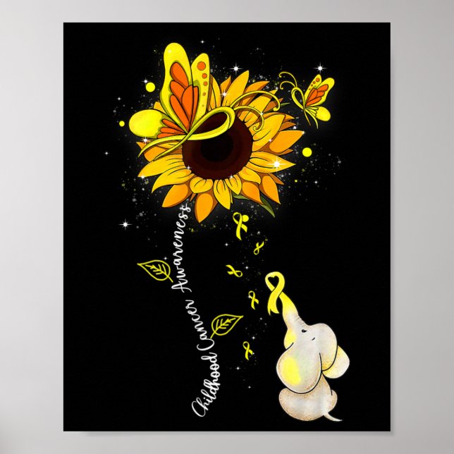 Affiche Sensibilisation au cancer de l'enfance Tournesol E (Devant)