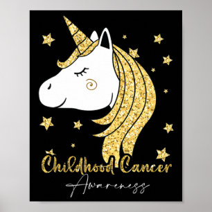 Affiche Sensibilisation au cancer de l'enfance Unicorn Rib