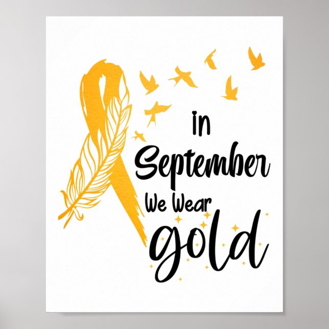 Affiche Sensibilisation au cancer de l'enfant En septembre (Devant)