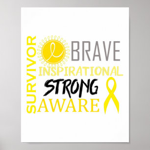 Affiche Sensibilisation au cancer de l'enfant Survivant co