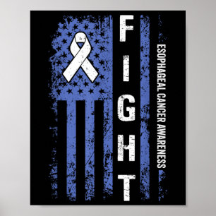 Affiche Sensibilisation au cancer de l'oesophage Drapeau a