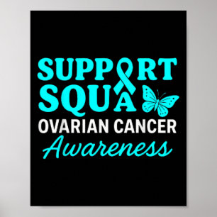 Affiche Sensibilisation au cancer de l'ovaire Turquoise Ru