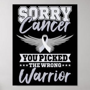 Affiche Sensibilisation au cancer Désolé Cancer Vous Avez