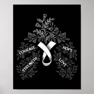 Affiche Sensibilisation au cancer du poumon Espoir Amour P