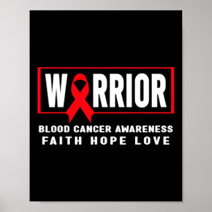 Affiche Sensibilisation au cancer du sang - Guerrier du ca