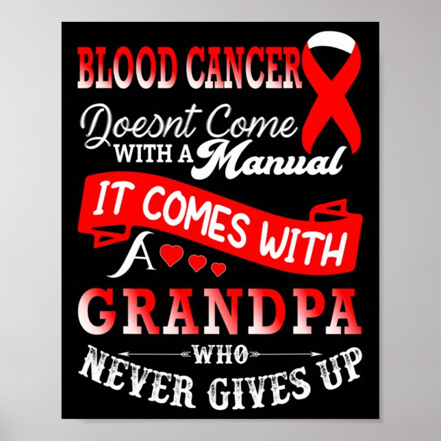 Affiche Sensibilisation au cancer du sang Soutien du group (Devant)