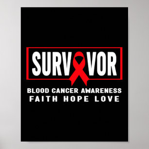 Affiche Sensibilisation au cancer du sang - Survivant du c