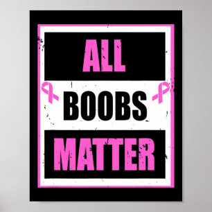 Affiche Sensibilisation au cancer du sein Amusant Tous les