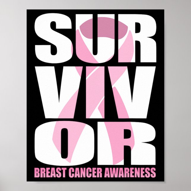 Affiche Sensibilisation au cancer du sein chez les surviva (Devant)