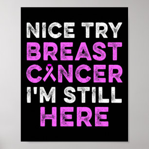 Affiche Sensibilisation au cancer du sein Essayez Survivor