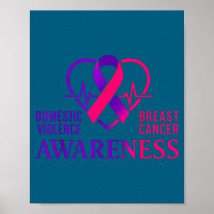 Affiche Sensibilisation au cancer du sein et à la violence