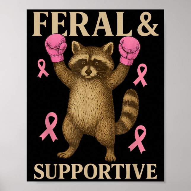 Affiche Sensibilisation au cancer du sein Féral et drôle d (Devant)