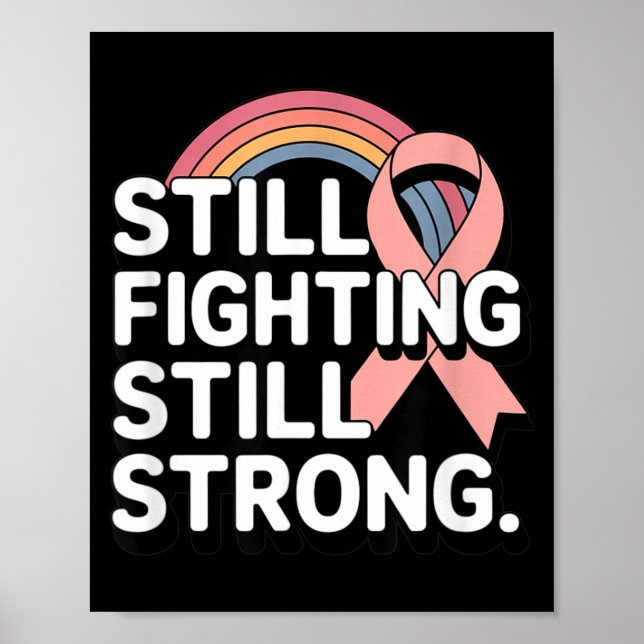 Affiche Sensibilisation au cancer du sein Fighting Strong  (Devant)