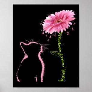 Affiche Sensibilisation au cancer du sein Fleur de marguer