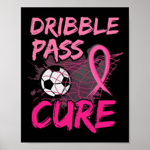 Affiche Sensibilisation au cancer du sein Football Rose Po