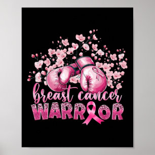 Affiche Sensibilisation au cancer du sein Gants en boîte r