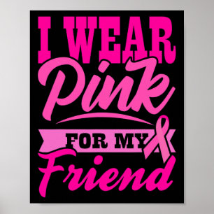 Affiche Sensibilisation au cancer du sein Je porte du rose